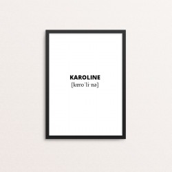 Plakat: Karoline lydskrift