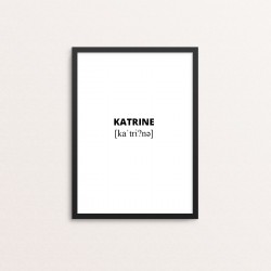 Plakat: Katrine lydskrift