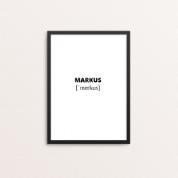 Plakat: Markus lydskrift