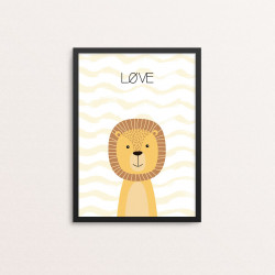 Plakat: Løve, simpel