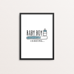 Plakat: 'BABY BOY LOADING'