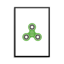 Plakat: Fidget spinner, grøn