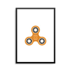 Plakat: Fidget spinner, orange