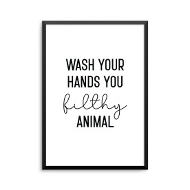 Plakat: 'WASH YOUR HANDS...