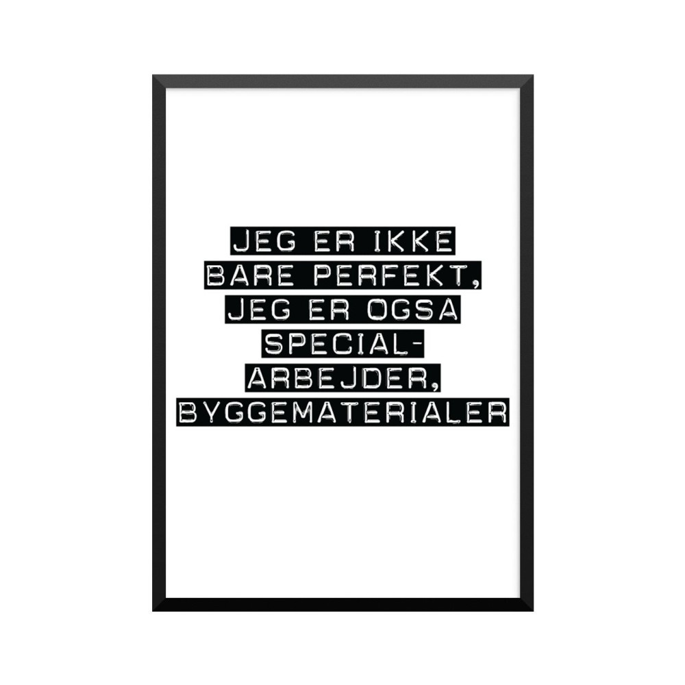 Plakat: Specialarbejder, byggematerialer