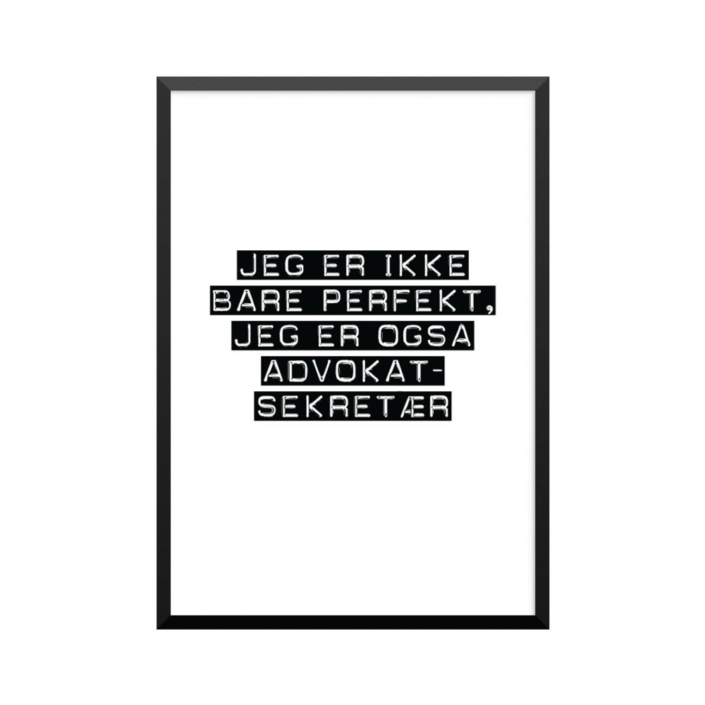 Plakat: Advokatsekretær