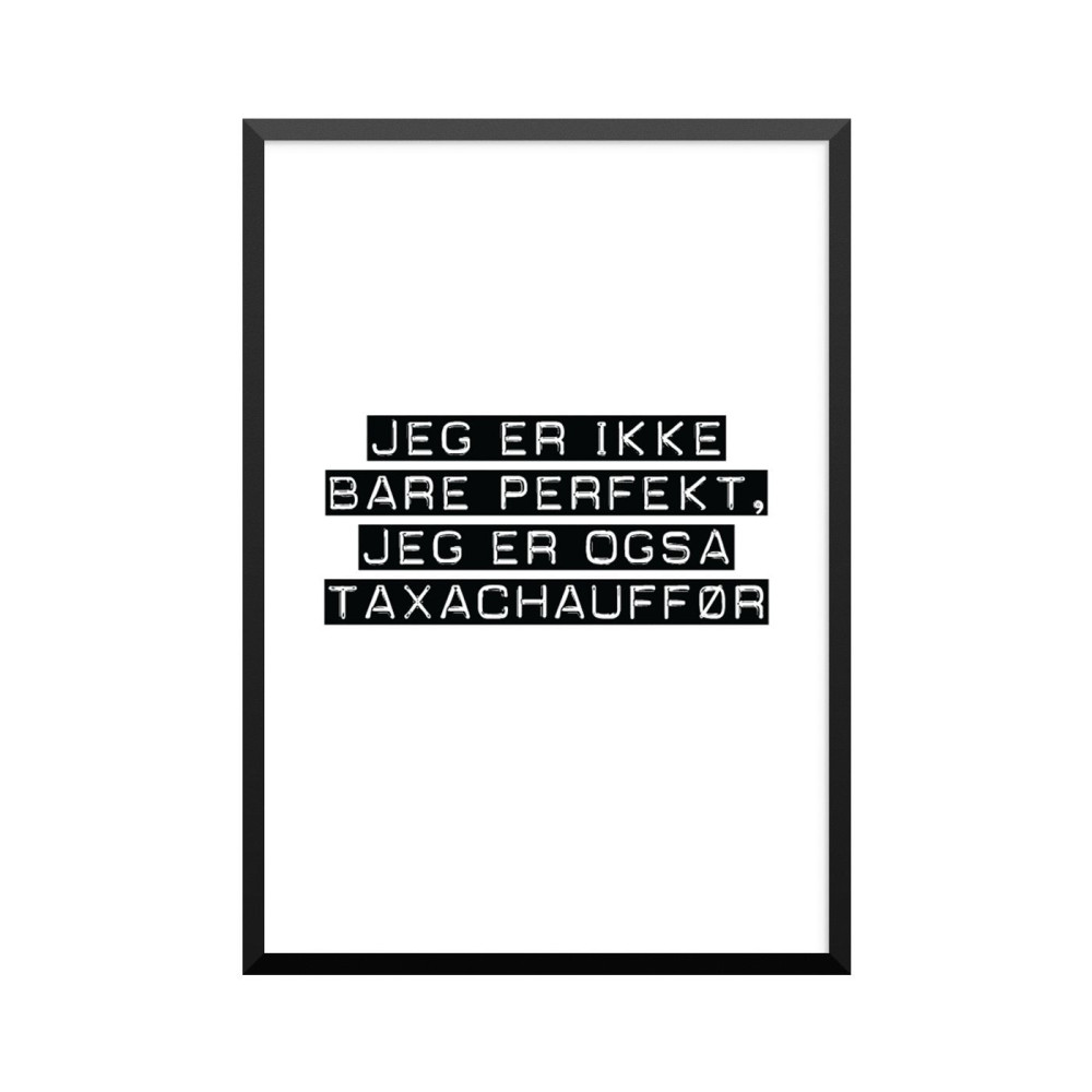 Plakat: Taxachauffør