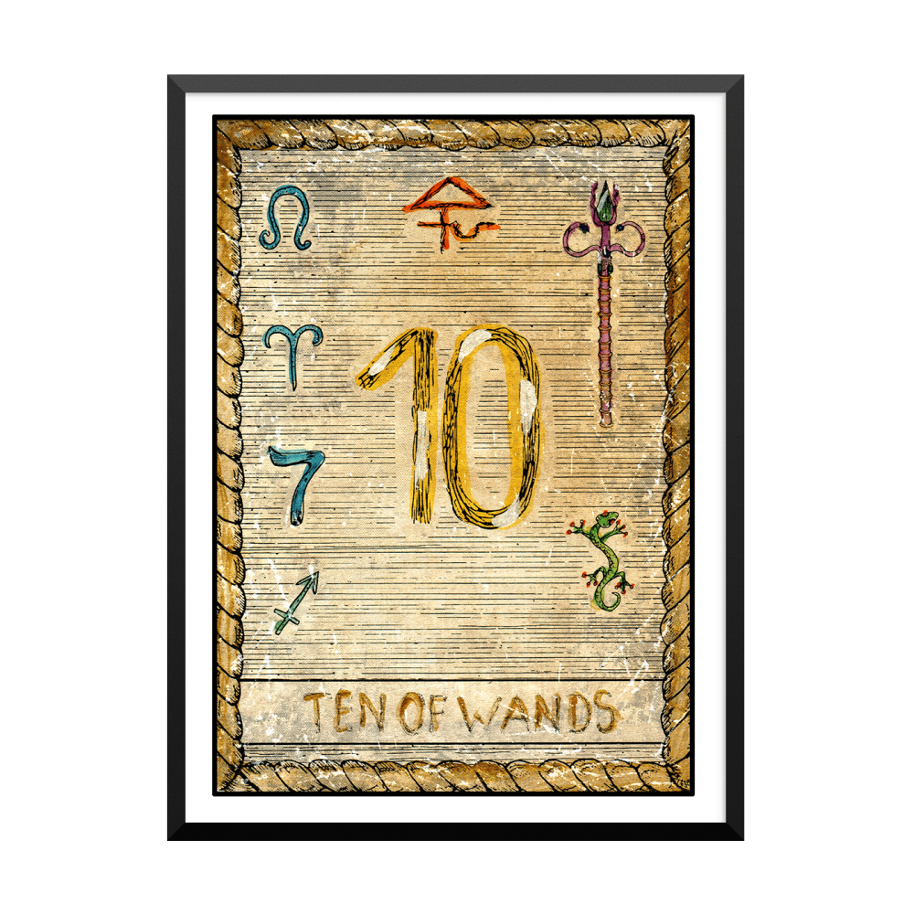 Plakat: Samiramay Tarot, The Vintage Deck, Ten Of Wands