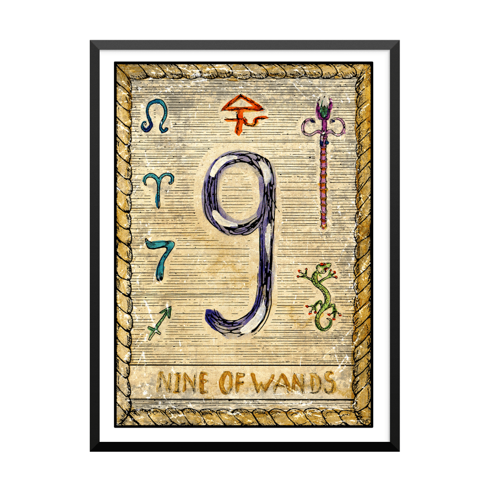 Plakat: Samiramay Tarot, The Vintage Deck, Nine Of Wands