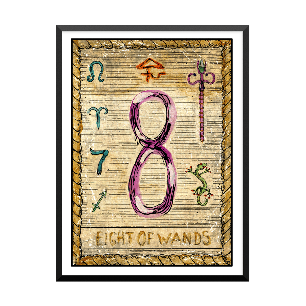Plakat: Samiramay Tarot, The Vintage Deck, Eight Of Wands