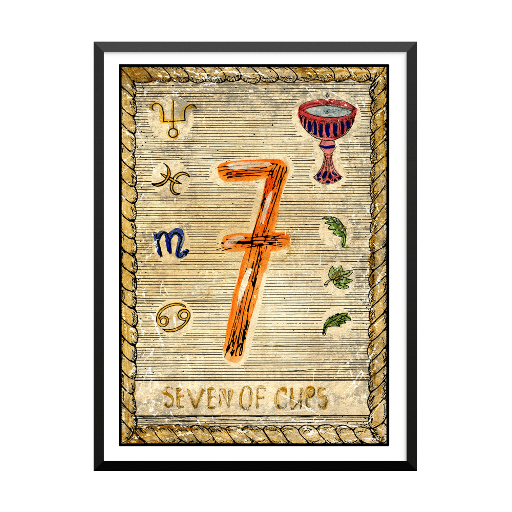 Plakat: Samiramay Tarot, The Vintage Deck, Seven Of Cups