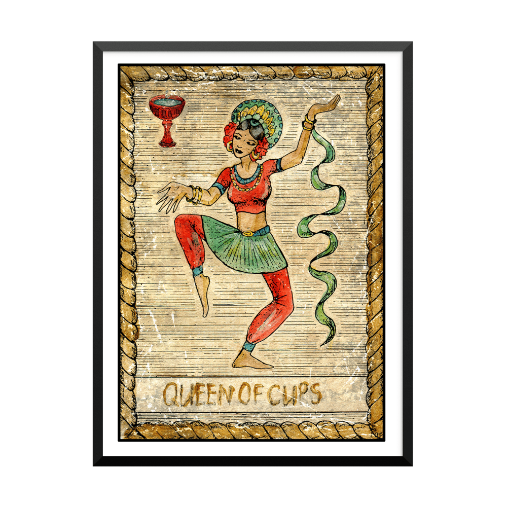 Plakat: Samiramay Tarot, The Vintage Deck, Queen Of Cups