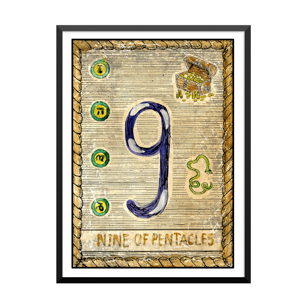Plakat: Samiramay Tarot, The Vintage Deck, Nine Of Pentacles