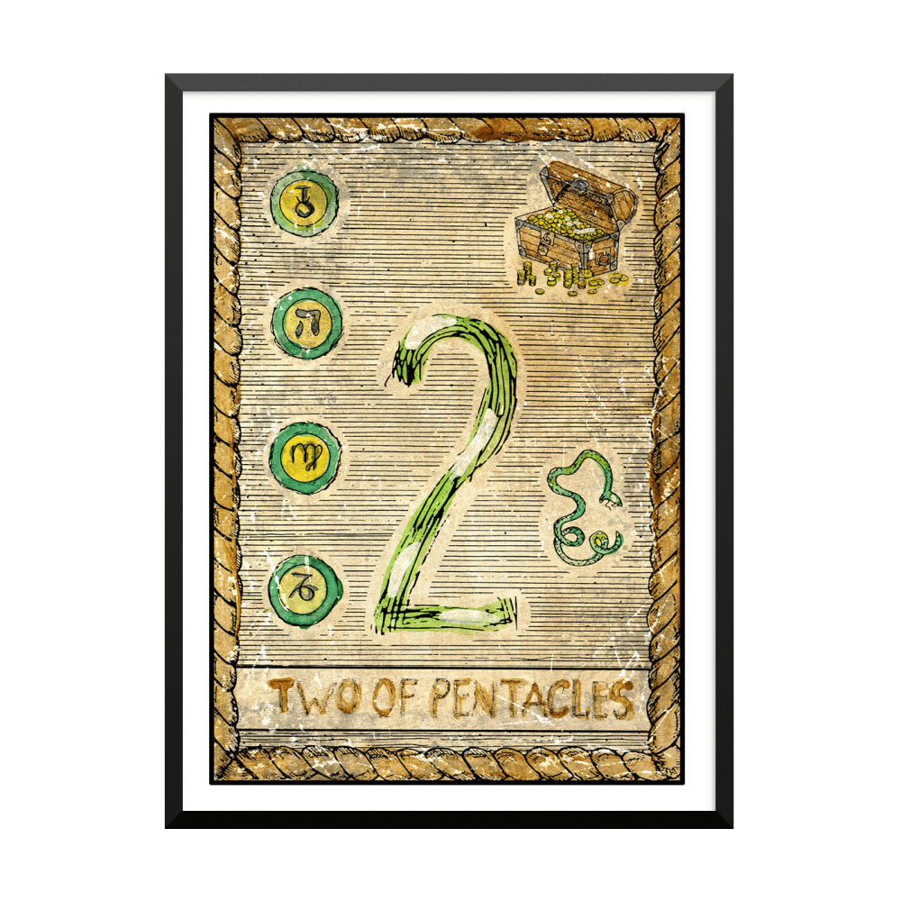 Plakat: Samiramay Tarot, The Vintage Deck, Two Of Pentacles