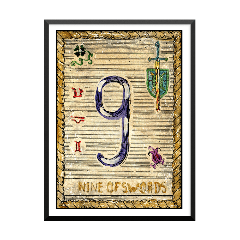 Plakat: Samiramay Tarot, The Vintage Deck, Nine Of Swords