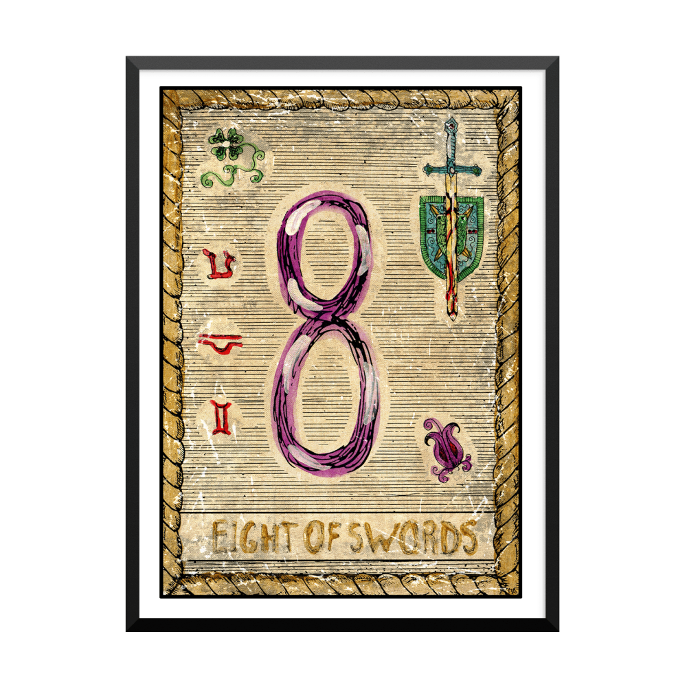 Plakat: Samiramay Tarot, The Vintage Deck, Eight Of Swords