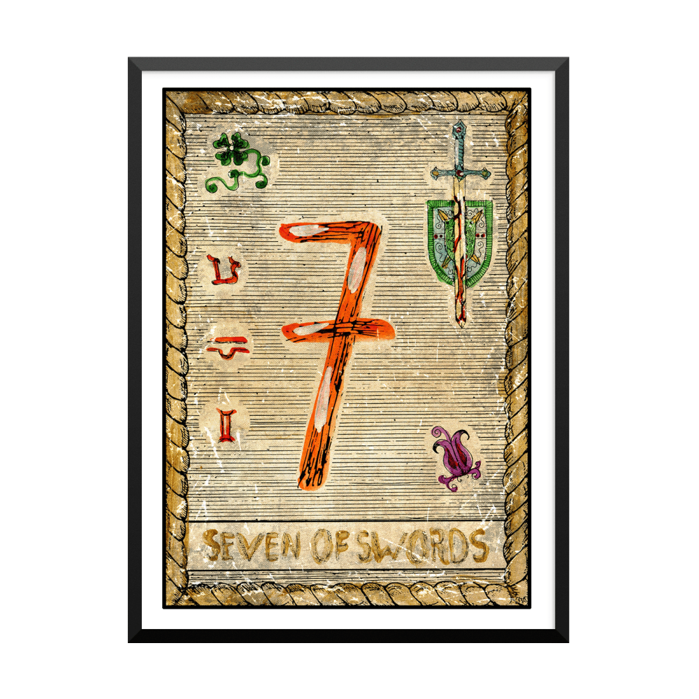Plakat: Samiramay Tarot, The Vintage Deck, Seven Of Swords