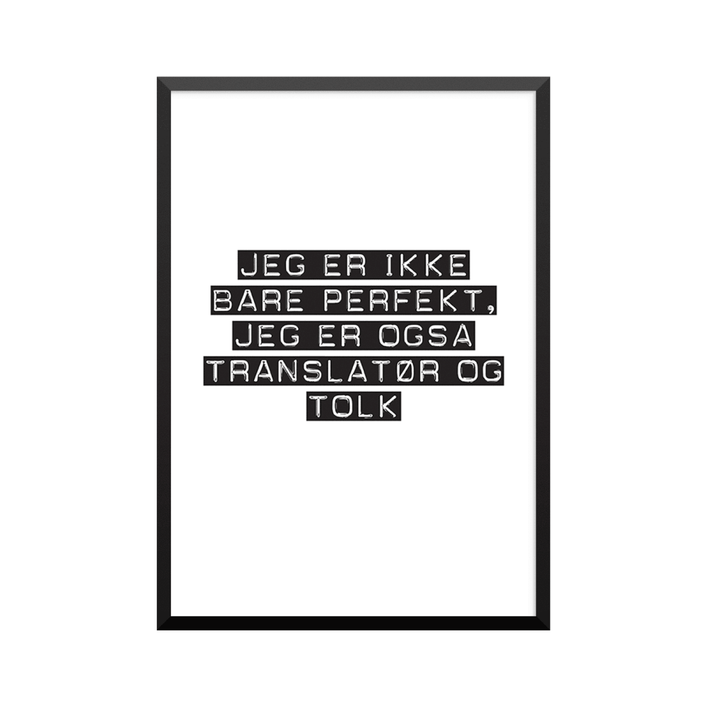 Plakat: Translatør og tolk