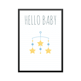 Plakat: 'HELLO BABY'...