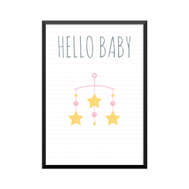 Plakat: 'HELLO BABY'...