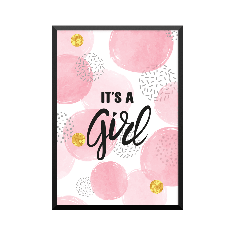 Plakat: 'IT'S A girl' bomber, pink