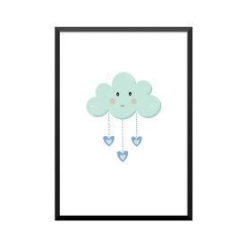 Plakat: Cloud, grøn