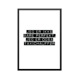 Plakat: Taxichauffør