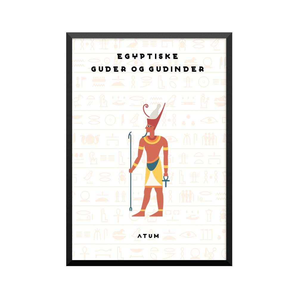 Plakat: 'EGYPTISKE GUDER OG GUDINDER', ATUM