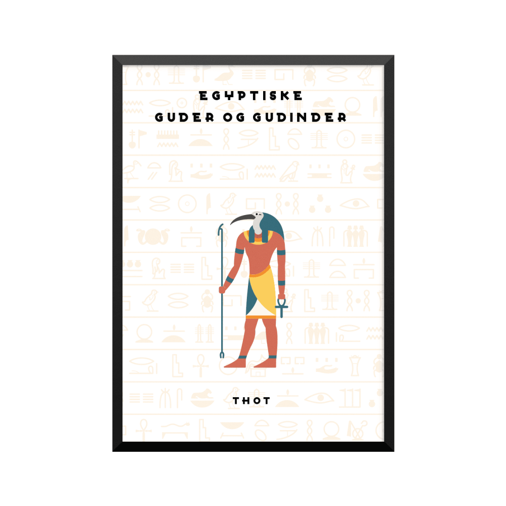 Plakat: 'EGYPTISKE GUDER OG GUDINDER', THOT