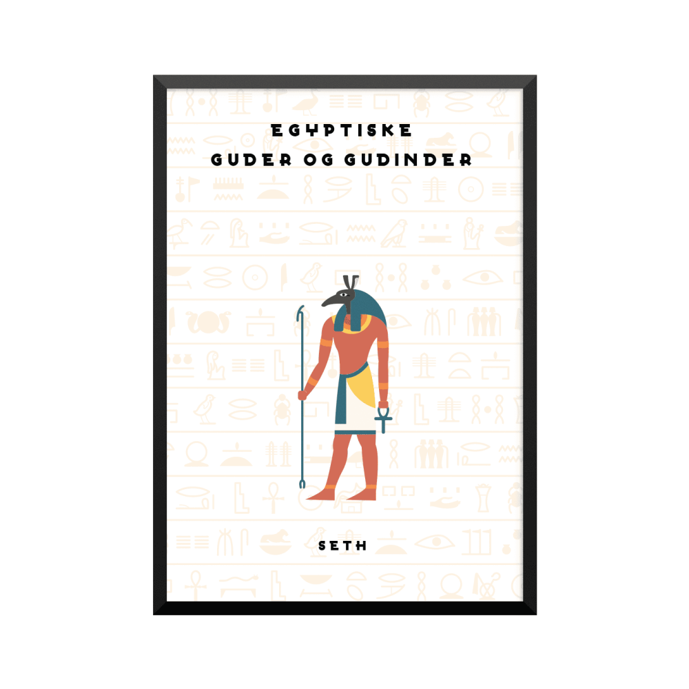 Plakat: 'EGYPTISKE GUDER OG GUDINDER', SETH