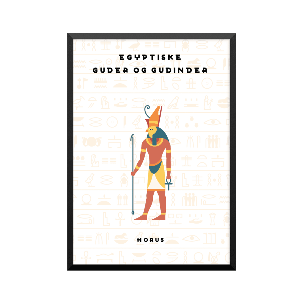 Plakat: 'EGYPTISKE GUDER OG GUDINDER', HORUS