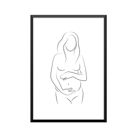 Plakat: Kvinde, gravid 4,...