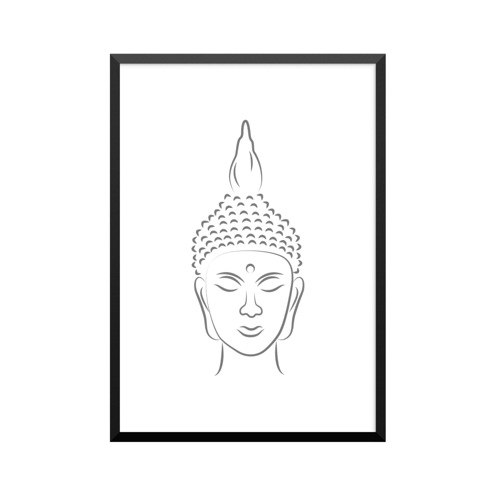 Plakat: Buddha hoved