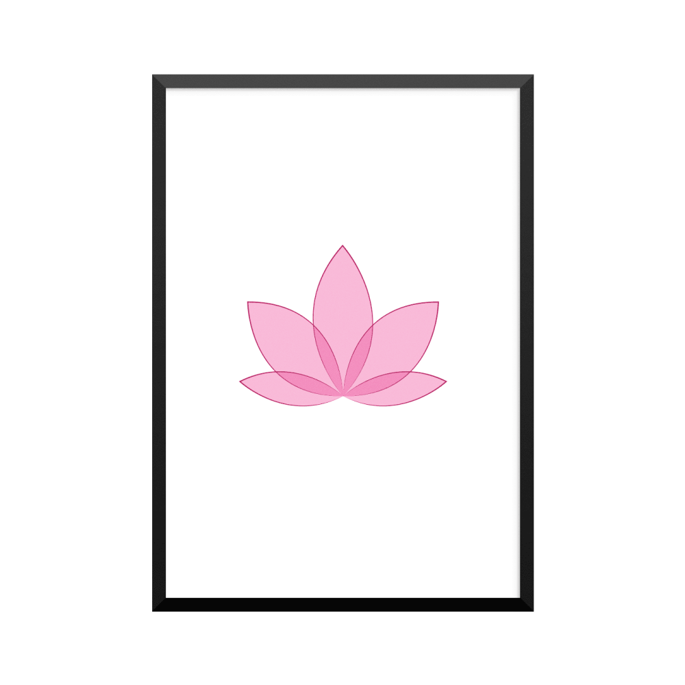 Plakat: Lotus blomst, pink