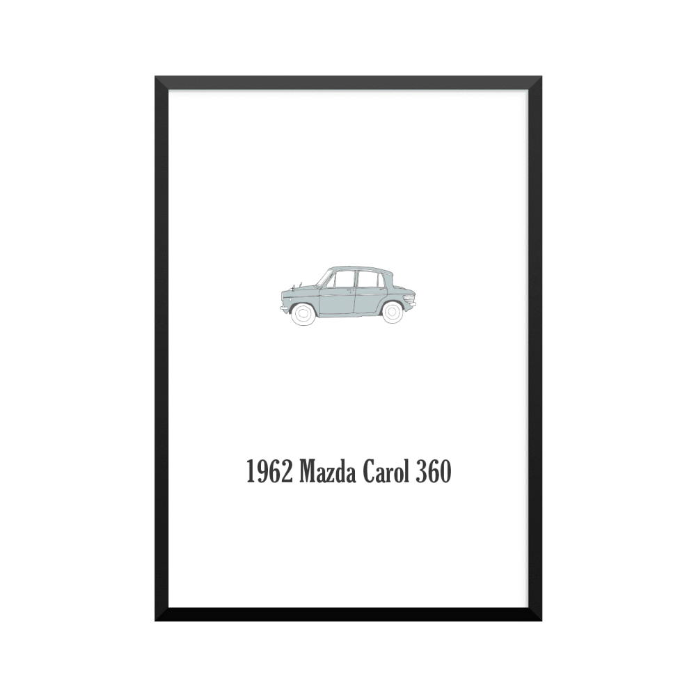 Plakat: Biler, '1962 Mazda Carol 360', klassisk