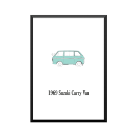 Plakat: Biler, '1969 Suzuki...