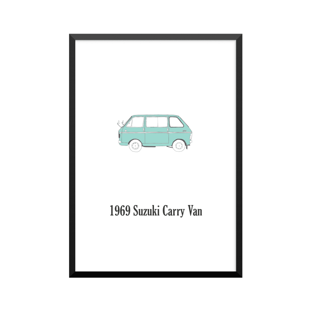 Plakat: Biler, '1969 Suzuki Carry Van', klassisk