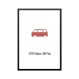 Plakat: Biler, '1970 Subaru...