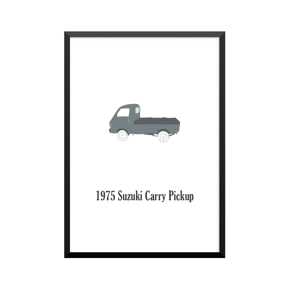 Plakat: Biler, '1975 Suzuki Carry Pickup', klassisk