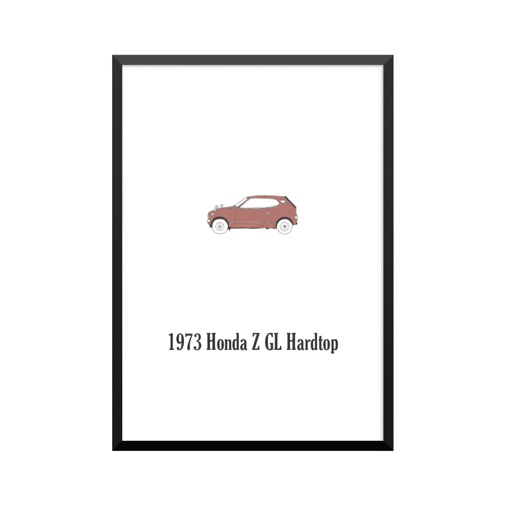 Plakat: Biler, '1973 Honda Z GL Hardtop', klassisk