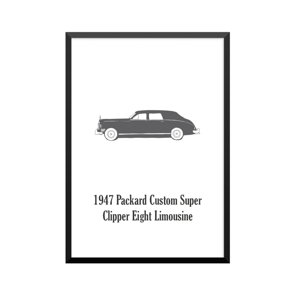 Plakat: Biler, '1947 Packard Custom Super Clipper Eight Limousine', klassisk