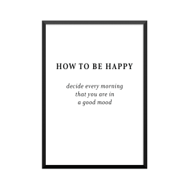Plakat: 'HOW TO BE HAPPY'