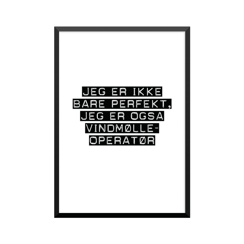 Plakat: Vindmølleoperatør