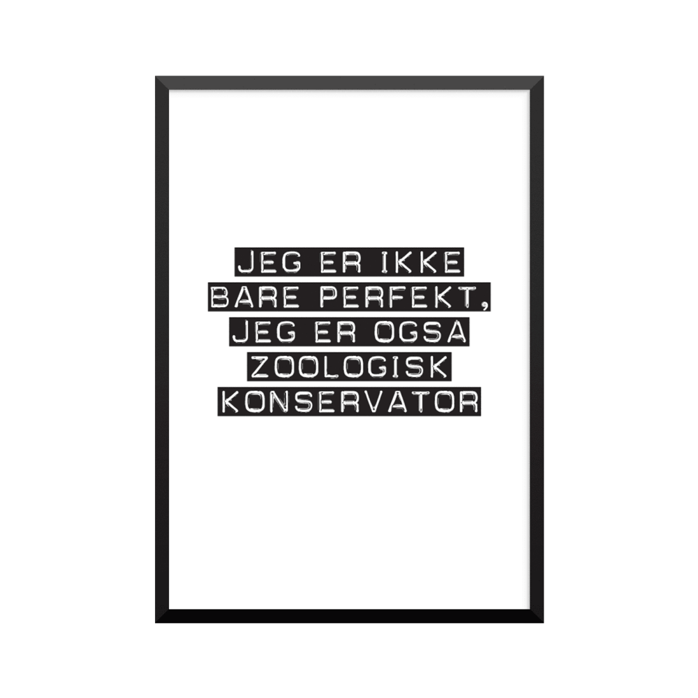 Plakat: Zoologisk konservator