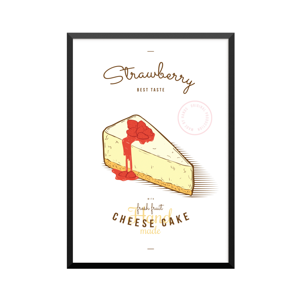 Plakat: 'Strawberry Cheese Cake'