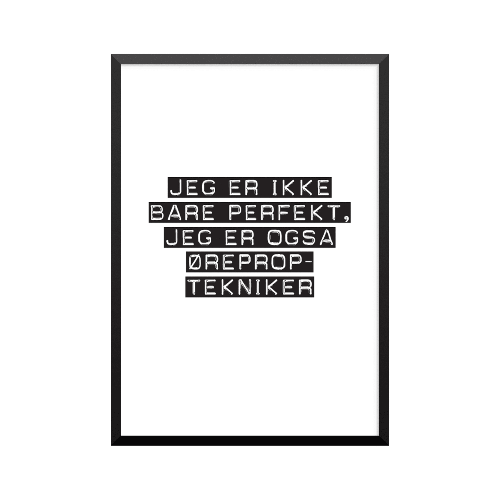 Plakat: Øreproptekniker