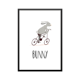 Plakat: Cyklende kanin,...