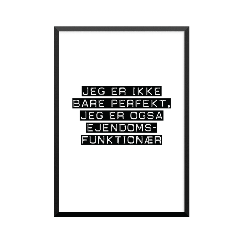 Plakat: Ejendomsfunktionær