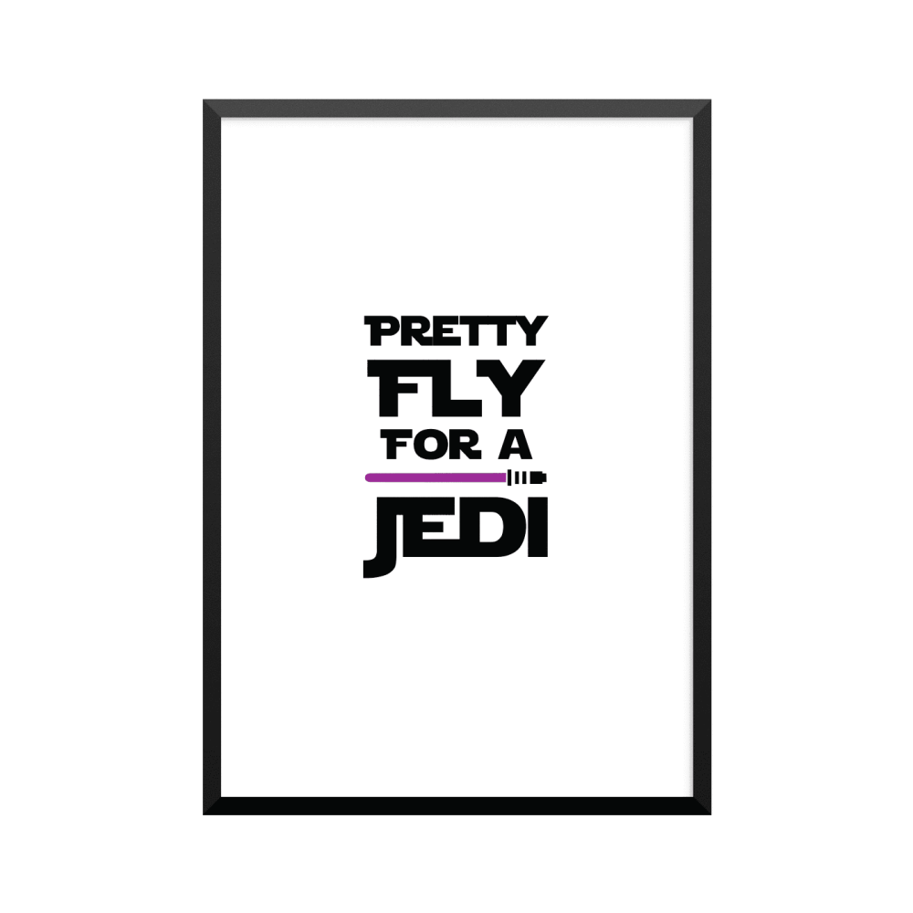 Plakat: 'PRETTY FLY FOR A JEDI', lilla