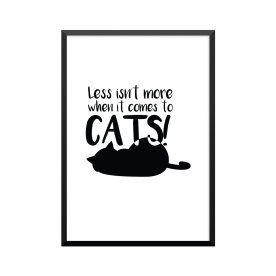 Plakat: 'Less isn't more...